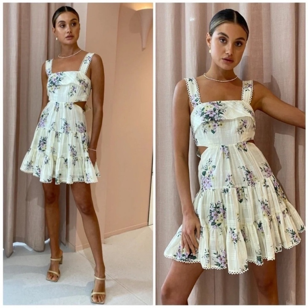 NWT Alemais Margot Floral Mini Dress